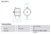 BOSCH 0986039340 - Alternador