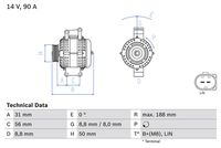 BOSCH 0986047840 - Alternador