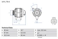 BOSCH 0986043101 - Alternador