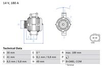 BOSCH 0986084170 - Alternador