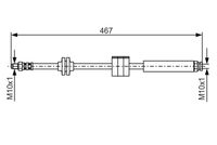 BOSCH 1 987 476 631 - Tubo flexible de frenos