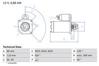 BOSCH 0986021051 - Motor de arranque