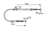 BOSCH 1987477917 - Cable de accionamiento, freno de estacionamiento