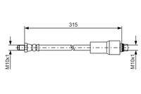 BOSCH 1987476432 - Tubo flexible de frenos