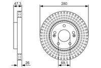 BOSCH 0986479U10 - Disco de freno