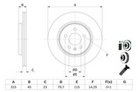 BOSCH 0986479F85 - Disco de freno