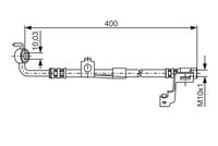 BOSCH 1987476815 - Lado de montaje: Eje delantero, derecha<br>año construcción desde: 09/1998<br>Longitud [mm]: 315<br>Rosca 1: INN M10x1.0<br>Rosca 2: BANJO 10.0 mm<br>Referencia artículo par: SL 5992<br>Peso [kg]: 0,18<br>