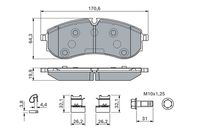 BOSCH 0986424931 - Lado de montaje: Eje delantero<br>Número de PR: 1LB<br>Artículo complementario/Información complementaria: con muelle<br>Artículo complementario / información complementaria 2: Chapa antichirridos<br>Artículo complementario / información complementaria 2: con instrucciones de montaje<br>Material: Low-Metallic<br>Homologación: ECE-R90<br>Número de WVA: 22178<br>Cantidad de muelles: 8<br>Espesor [mm]: 21,2<br>Ancho [mm]: 177,7<br>Altura [mm]: 70,6<br>