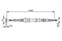 BOSCH 1 987 477 375 - Cable de accionamiento, freno de estacionamiento