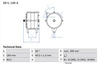 BOSCH 0986041640 - Alternador