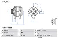 BOSCH 0986082060 - Alternador