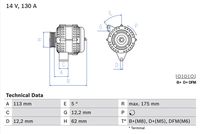 BOSCH 0986048801 - Alternador