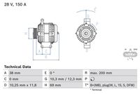 BOSCH 0986085360 - Alternador