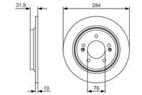 BOSCH 0986479V09 - Lado de montaje: Eje trasero<br>Equipamiento de vehículo: para vehículos sin freno de estacionamiento electrónico<br>Diámetro exterior [mm]: 272<br>Espesor de disco de frenos [mm]: 10<br>Espesor mínimo [mm]: 8<br>Altura [mm]: 32<br>corona de agujeros - Ø [mm]: 114,3<br>Tipo de disco de frenos: macizo<br>Diámetro de centrado [mm]: 76<br>Número de orificios: 5<br>Superficie: revestido<br>Procesamiento: aleado/alt. carburado<br>cumple norma ECE: ECE-R90<br>Diámetro de taladro hasta [mm]: 12,5<br>