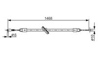 BOSCH 1987482027 - Cable de accionamiento, freno de estacionamiento