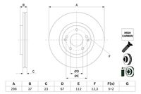 BOSCH 0986479H05 - Disco de freno