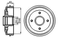 BOSCH 0 986 477 020 - Tambor de freno