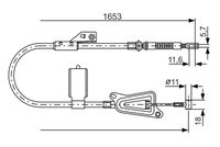 BOSCH 1987477915 - Cable de accionamiento, freno de estacionamiento