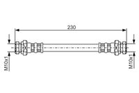 BOSCH 1987476195 - Tubo flexible de frenos