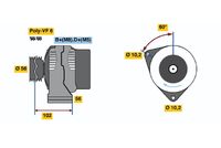 BOSCH 0 986 041 660 - Alternador