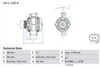 BOSCH 0986046160 - Alternador