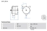 BOSCH 0986031020 - Alternador