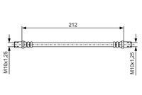 BOSCH 1987481A50 - Tubo flexible de frenos