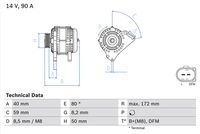 BOSCH 0986084320 - Alternador