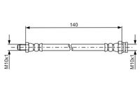 BOSCH 1987481669 - Tubo flexible de frenos