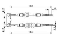 BOSCH 1987477130 - Cable de accionamiento, freno de estacionamiento