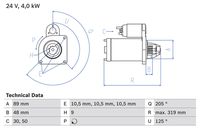 BOSCH 0986017240 - Motor de arranque