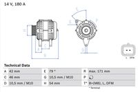 BOSCH 0986080660 - Alternador