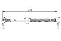 BOSCH 1987476868 - Tubo flexible de frenos