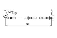 BOSCH 1987476790 - Tubo flexible de frenos