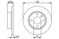 BOSCH 0986479491 - Disco de freno