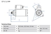 BOSCH 0986017830 - Motor de arranque