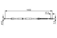 BOSCH 1987482034 - Cable de accionamiento, freno de estacionamiento