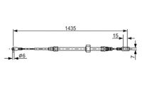 BOSCH 1987477853 - Lado de montaje: centro<br>Lado de montaje: posterior<br>Número de piezas necesarias: 1<br>Longitud [mm]: 1513<br>