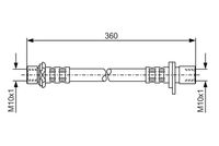 BOSCH 1987476726 - Longitud [mm]: 357<br>Lado de montaje: Eje trasero, derecha<br>Peso [kg]: 0,120<br>