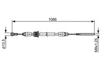 BOSCH 1987482547 - Cable de accionamiento, freno de estacionamiento