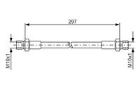 BOSCH 1987476290 - Tubo flexible de frenos