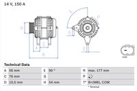 BOSCH 0986080580 - Alternador