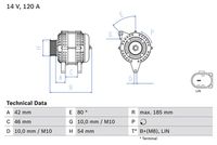 BOSCH 0986083260 - Alternador