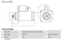 BOSCH 0986024100 - Motor de arranque