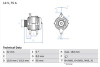 BOSCH 0986042031 - Alternador