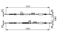 BOSCH 1987482560 - Cable de accionamiento, freno de estacionamiento