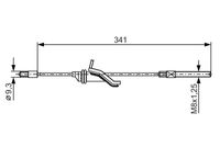 BOSCH 1987482188 - Lado de montaje: delante<br>Número de piezas necesarias: 1<br>Longitud [mm]: 341<br>