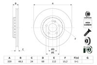 BOSCH 0986479H43 - Lado de montaje: Eje delantero<br>Diámetro exterior [mm]: 360<br>Espesor de disco de frenos [mm]: 36<br>Espesor mínimo [mm]: 34<br>Altura [mm]: 62,8<br>corona de agujeros - Ø [mm]: 112<br>Tipo de disco de frenos: perforado<br>Tipo de disco de frenos: disco de freno de dos piezas<br>Tipo de disco de frenos: ventilado<br>Diámetro de centrado [mm]: 69<br>Número de orificios: 5<br>Superficie: revestido<br>Procesamiento: aleado/alt. carburado<br>Artículo complementario / información complementaria 2: con tornillos<br>cumple norma ECE: ECE-R90<br>Diámetro de taladro hasta [mm]: 15,3<br>