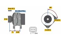 BOSCH 0986080100 - Alternador