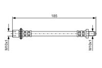 BOSCH 1987476939 - Lado de montaje: Eje trasero<br>Longitud [mm]: 430<br>Rosca 1: OUT M10x1.0<br>Rosca 2: INN M10x1.0<br>Peso [kg]: 0,12<br>